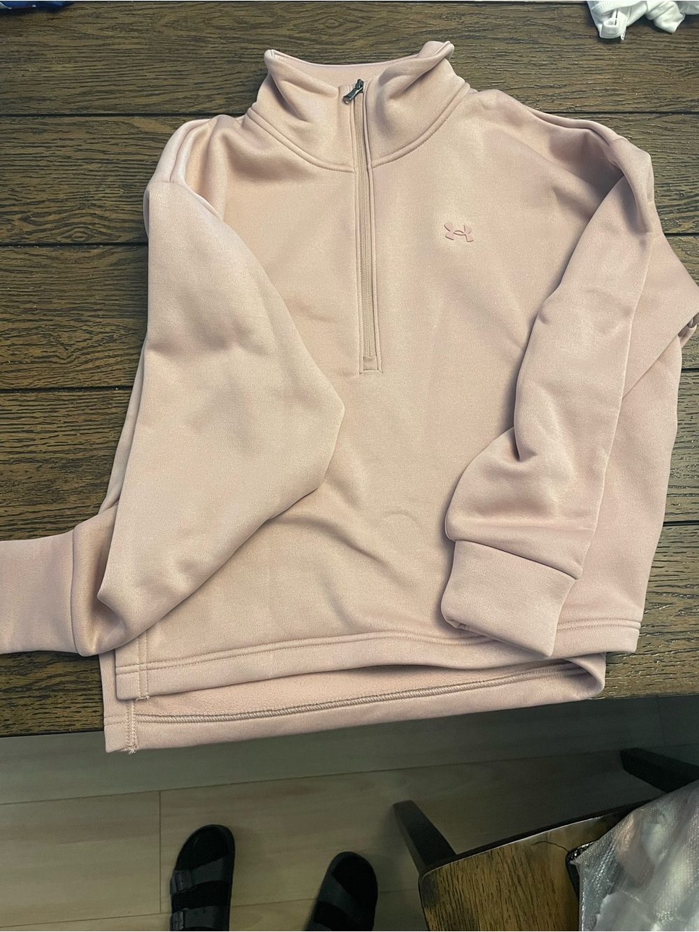 Under Armour Women's Light Pink Half-Zip Cowl Pullover